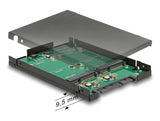 Delock 2.5″ Konverter SATA 22 Pin > 2 x mSATA mit RAID mit Gehäuse