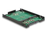 Delock 2.5″ Konverter SATA 22 Pin > 2 x mSATA mit RAID mit Gehäuse