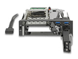 Delock 5.25″ Wechselrahmen für 1 x 2.5″ + 1 x 3.5″ SATA HDD + 2 x USB 3.0 Ports