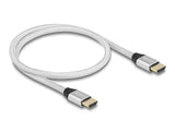 Delock Ultra High Speed HDMI Kabel 48 Gbps 8K 60 Hz silber 0,5 m zertifiziert