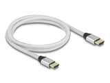 Delock Ultra High Speed HDMI Kabel 48 Gbps 8K 60 Hz silber 1 m zertifiziert