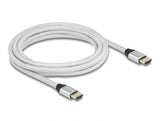 Delock Ultra High Speed HDMI Kabel 48 Gbps 8K 60 Hz silber 3 m zertifiziert