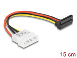 Delock Kabel SATA 15 Pin HDD zu 4 Pin Stecker – gewinkelt
