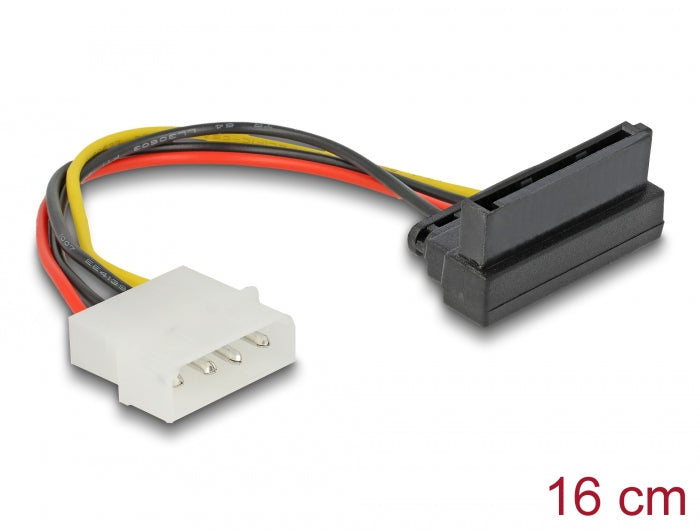 Delock Kabel Power SATA HDD > 4 Pin Stecker – gewinkelt