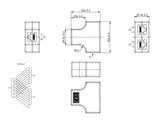 Delock RJ45 Splitter / T-Adapter 1 x RJ45 Buchse zu 2 x RJ45 Buchse Cat.5e STP