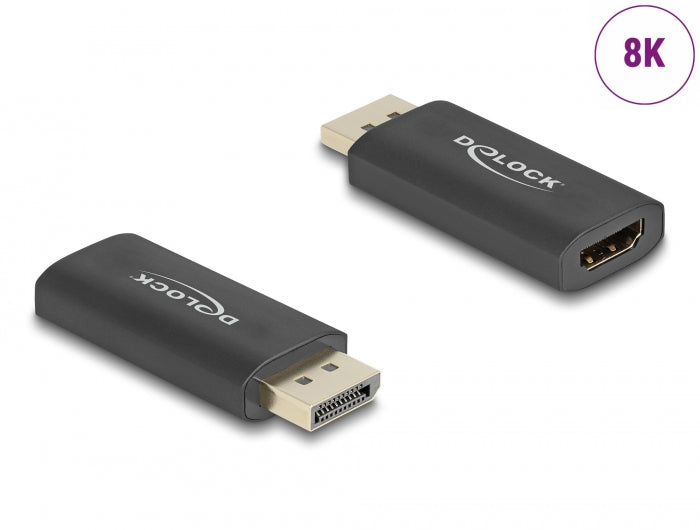Delock Aktiver DisplayPort 1.4 zu HDMI Adapter 8K mit HDR Funktion