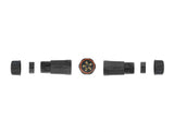 Delock Kabelverbinder für Außenbereich 5 Pin, IP68 wasserdicht, schraubbar, Kabeldurchmesser 4,5 - 7,5 mm schwarz