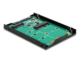 Delock 2.5″ Konverter SATA 22 Pin > 1 x M.2 Key B + 1 x mSATA - 9,5 mm