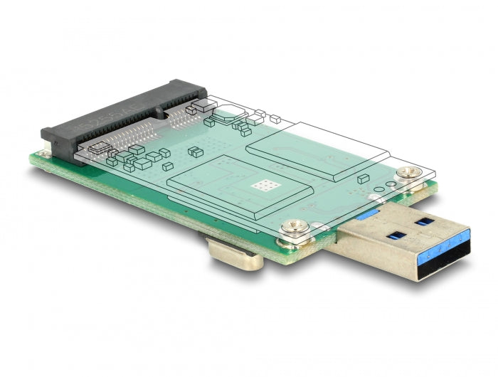 Delock Konverter USB 5 Gbps Typ-A Stecker > mSATA full size