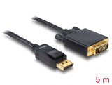 Delock Kabel DisplayPort 1.1 Stecker > DVI 24+1 Stecker Passiv 5 m schwarz