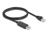 Delock Serielles Anschlusskabel mit FTDI Chipsatz, USB 2.0 Typ-A Stecker zu RS-232 RJ45 Stecker 1 m schwarz