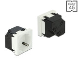 Delock Easy 45 Schutzkontakt-Steckdose 45°-Anordnung 45 x 45 mm