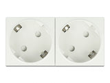 Delock Easy 45 Schutzkontakt-Steckdose 45°-Anordnung 2-fach erweiterbar 45 x 45 mm
