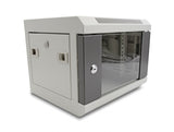 Delock 10″ Netzwerkschrank mit Glastür 4 HE grau