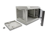Delock 10″ Netzwerkschrank mit Glastür 4 HE grau