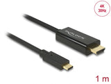 Delock Kabel USB Type-C™ Stecker > HDMI Stecker (DP Alt Mode) 4K 30 Hz 1 m schwarz