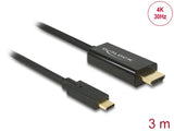 Delock Kabel USB Type-C™ Stecker > HDMI Stecker (DP Alt Mode) 4K 30 Hz 3 m schwarz