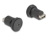 Delock USB 2.0 Typ Mini-B zu USB 2.0 Typ-A Einbaubuchse schwarz