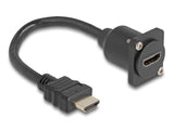 Delock D-Typ HDMI Kabel Stecker zu Buchse schwarz 20 cm