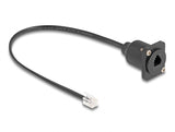 Delock D-Typ RJ10 Kabel Stecker zu Buchse schwarz 30 cm
