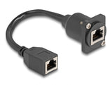 Delock D-Typ RJ45 Kabel Buchse zu Buchse Cat.5e schwarz 20 cm