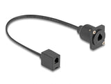 Delock D-Typ RJ10 Kabel Buchse zu Buchse schwarz 30 cm