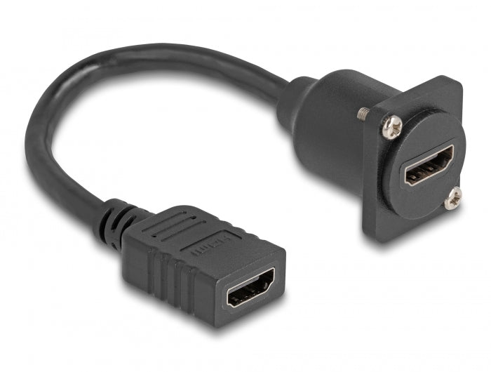 Delock D-Typ HDMI Kabel Buchse zu Buchse schwarz 20 cm