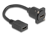 Delock D-Typ HDMI Kabel Buchse zu Buchse schwarz 20 cm