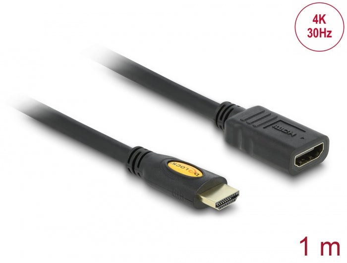 Delock Verlängerungskabel High Speed HDMI mit Ethernet HDMI A Stecker > HDMI A Buchse 1 m