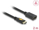 Delock Kabel High Speed HDMI mit Ethernet Verlängerung HDMI A Stecker > HDMI A Buchse 2 m