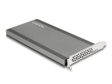 Delock PCI Express x16 Karte zu 4 x intern NVMe M.2 Key M mit Kühlkörper und Lüfter - Bifurcation