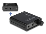 Delock Tragbarer Stereo Kopfhörer-Verstärker mit zwei Ausgängen und Bass-Boost