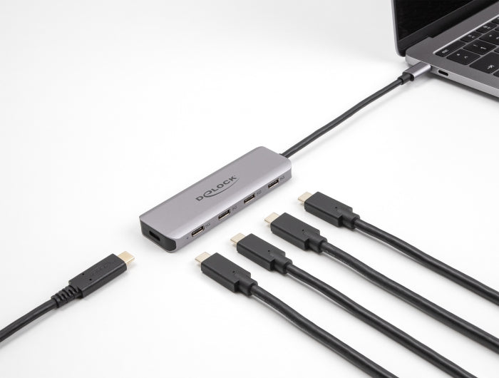 Delock USB 5 Gbps 4 Port USB Type-C™ Hub mit USB Type-C™ Anschluss