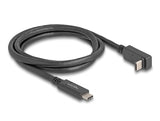 Delock USB 10 Gbps Kabel USB Type-C™ Stecker zu USB Type-C™ Stecker gewinkelt oben / unten 1 m 4K PD 60 W mit E-Marker