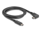 Delock USB 10 Gbps Kabel USB Type-C™ Stecker zu USB Type-C™ Stecker gewinkelt links / rechts 1 m 4K PD 60 W mit E-Marker