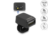 Delock Ringbarcode Scanner 1D und 2D mit 2,4 GHz oder Bluetooth - Wireless Charging Funktion