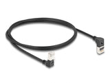Delock RJ45 Netzwerkkabel Cat.6A S/FTP Slim 90° oben / unten gewinkelt 1 m schwarz