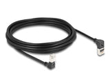 Delock RJ45 Netzwerkkabel Cat.6A S/FTP Slim 90° oben / unten gewinkelt 5 m schwarz