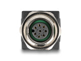 Delock M12 Adapter A-kodiert 8 Pin Buchse zu RJ45 Buchse gerade