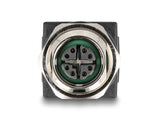 Delock M12 Adapter X-kodiert 8 Pin Buchse zu RJ45 Buchse gerade