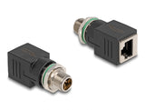 Delock M12 Adapter X-kodiert 8 Pin Stecker zu RJ45 Buchse gerade