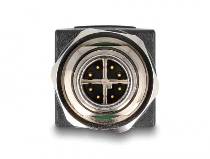 Delock M12 Adapter X-kodiert 8 Pin Stecker zu RJ45 Buchse gerade