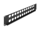 Delock D-Typ 19″ Patchpanel 24 Port 2 HE schwarz