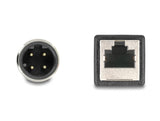 Delock M12 Adapterkabel D-kodiert 4 Pin Stecker zu RJ45 Buchse 50 cm