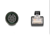 Delock M12 Adapterkabel A-kodiert 8 Pin Buchse zu RJ45 Stecker 50 cm