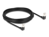 Delock RJ45 Netzwerkkabel Cat.6A S/FTP Slim 90° unten / unten gewinkelt 5 m schwarz