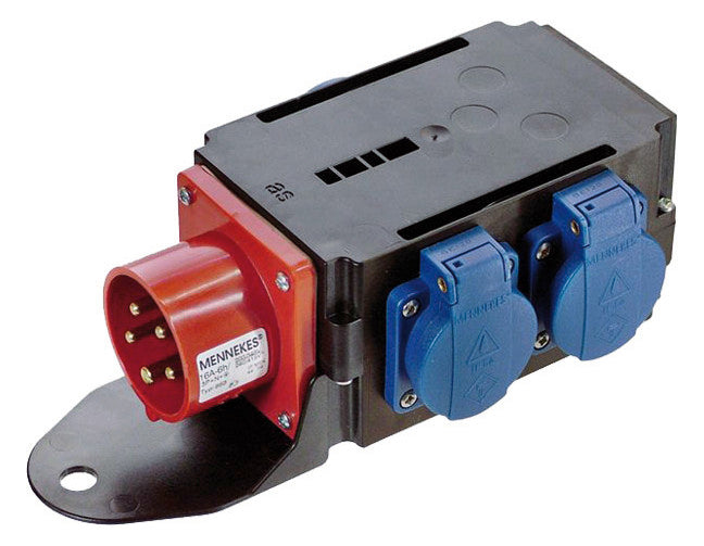 BACHMANN Energiewürfel Kst sw IP44 349.028 3Steckd CEE-16A
