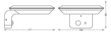 LEDVANCE LED-Solarleuchte 3,6W 3000K gr ENDURA Style Solar Glow Wall Sensor 180l