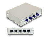 Delock Umschalter RJ45 5 Gigabit LAN 4 Port manuell bidirektional