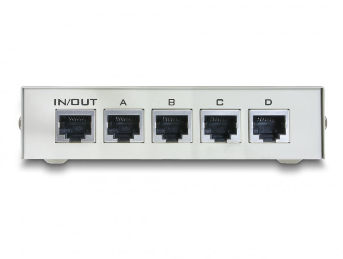 Delock Umschalter RJ45 5 Gigabit LAN 4 Port manuell bidirektional